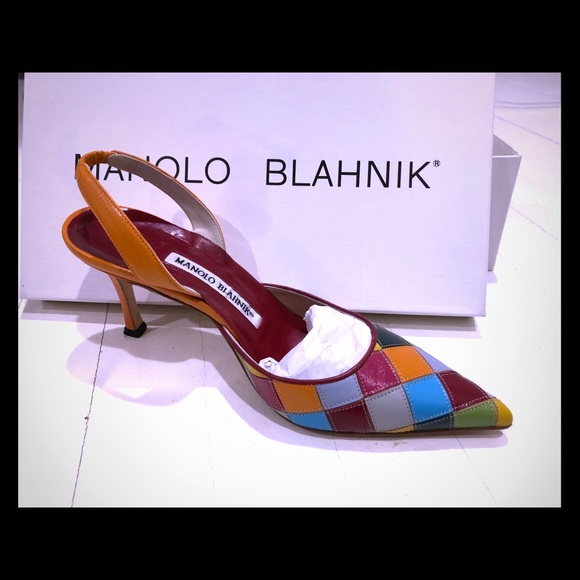 Manolo Blahnik Shoes - Multicolor Ballota Diarek70 PIN Pumps size EU 36.5